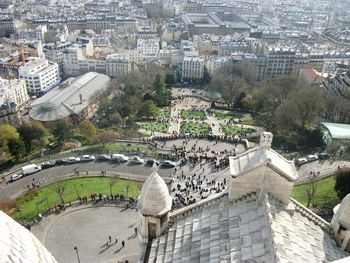 High angle view of cityscape