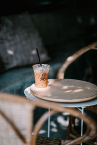 Close-up of coffee on table