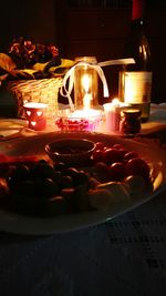 Close-up of lit candle