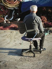 Man sitting outdoors