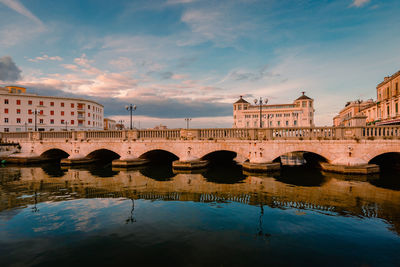 Port of ortigia with prestigious hotel in the background