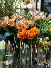 Close-up of rose bouquet