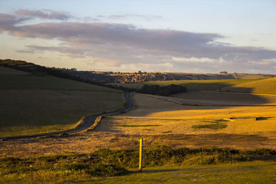 Scenic landscape against sky