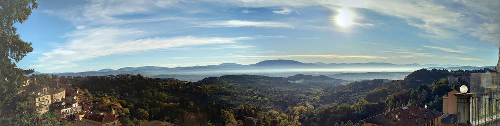 Panoramic view of landscape against sky