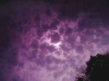 Low angle view of cloudy sky