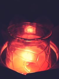 Close-up of tea light