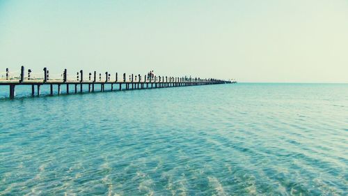 View of pier over sea