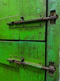 Close-up of wooden door