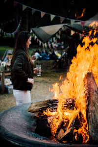 Bonfire at night