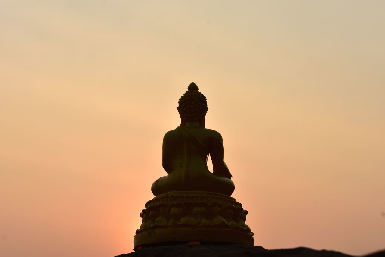 Buddha Image in morning sunrise