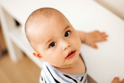 Portrait of cute baby boy