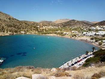 High angle view of beach