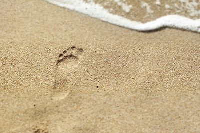 Full frame shot of sand on beach