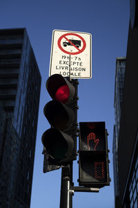 Low angle view of road sign