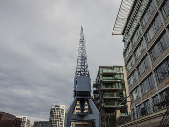 Low angle view of modern buildings against sky