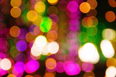 Defocused image of illuminated lights