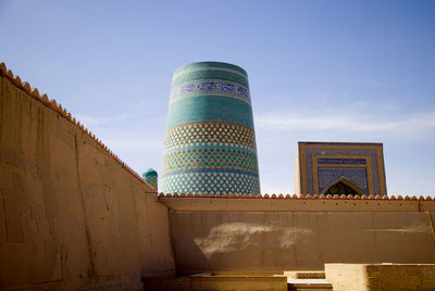 Low angle view of building against clear sky