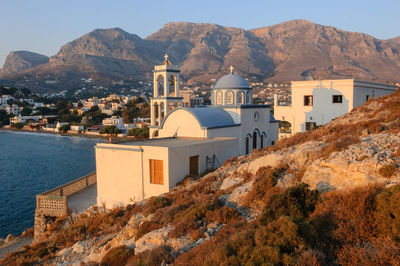 View of church against mountain range