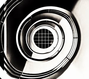 Directly below shot of spiral staircase