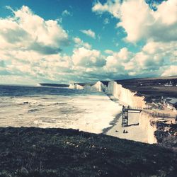 Scenic view of sea against sky