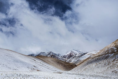 Panoramic view of mountains against sky