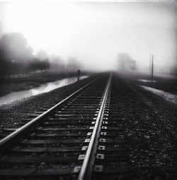 Surface level of railroad tracks