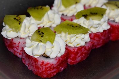 Close-up of dessert in plate