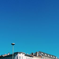 High section of building against clear sky