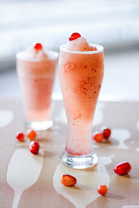 Close-up of dessert on table