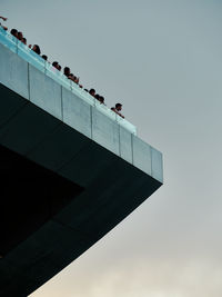 Low angle view of bridge against clear sky