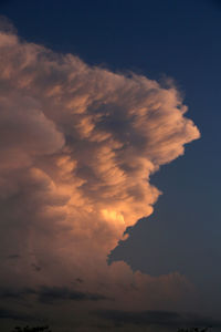 Low angle view of sky during sunset