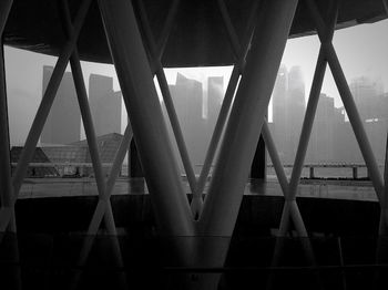 Low angle view of bridge against sky