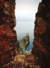 Rock formations in sea