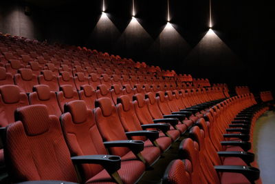 Chairs in movie theater