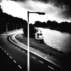 Road against cloudy sky