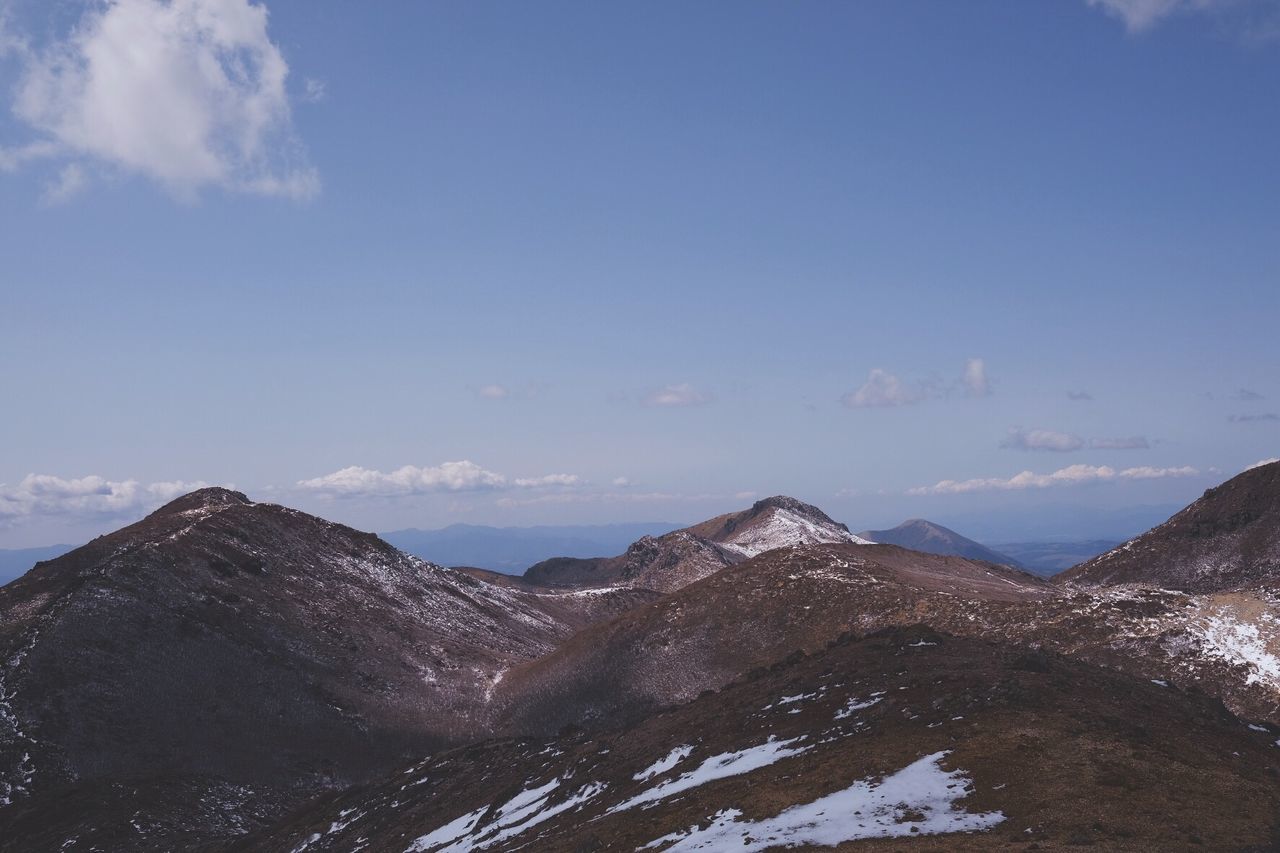 SCENIC VIEW OF MOUNTAINS AGAINST SKY DURING WINTER