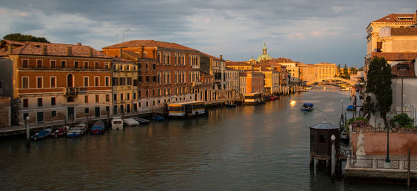 View of canal along buildings