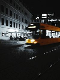 Cars in city at night