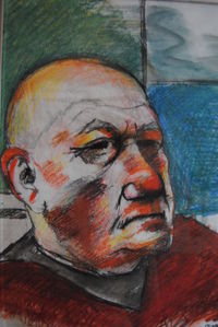 Close-up of carving on wall