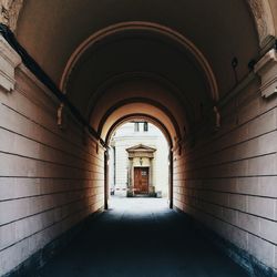 Empty corridor of building