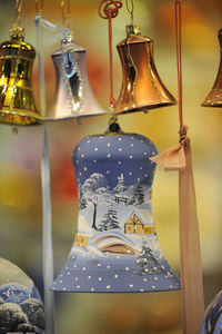 Gifts and decorations at christmas market