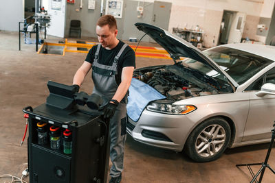 Man riding motorcycle