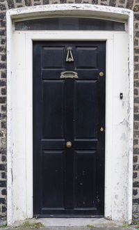 Close-up of closed door