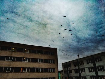 Low angle view of buildings against sky