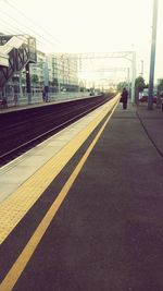 View of railroad station platform