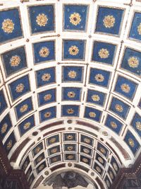 Low angle view of ceiling of building