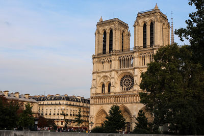 Low angle view of historical building against sky