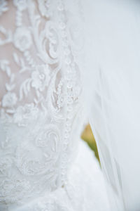 Full frame shot of white fabric