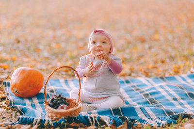 Girl holding ice cream