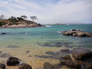 Scenic view of sea against sky